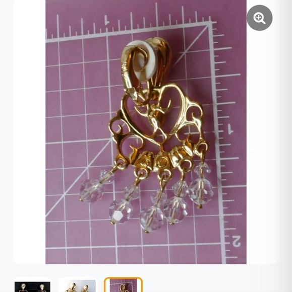 NWT Swarovski Drop Clip on Earrings - Picture 5 of 5